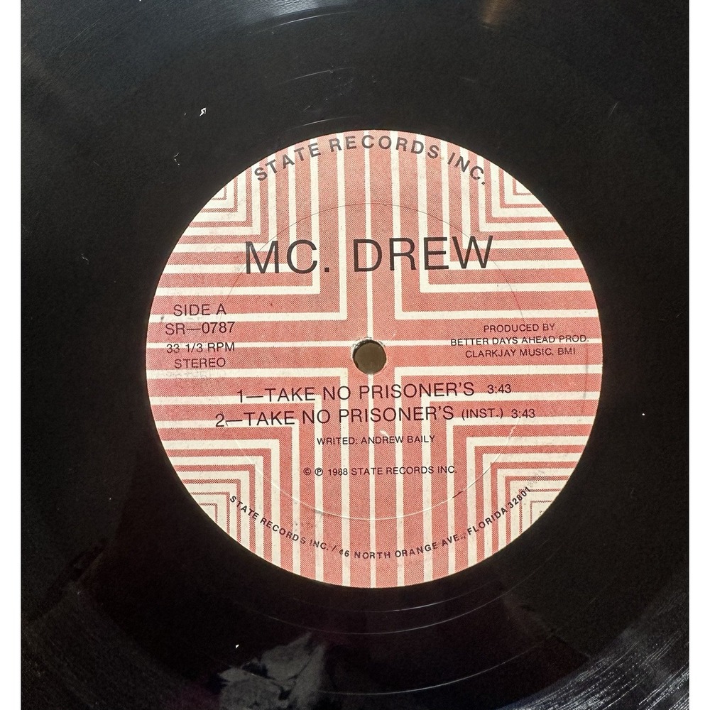 NC. DREW - Take No Prisoner's/ Big Nut's State Records SR-0787 1988 RARE!